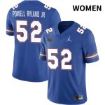 Women's Florida Gators #52 Antwaun Powell Ryland Jr NCAA Jordan Brand Royal NIL 2022 Authentic Stitched College Football Jersey ADS2262XM